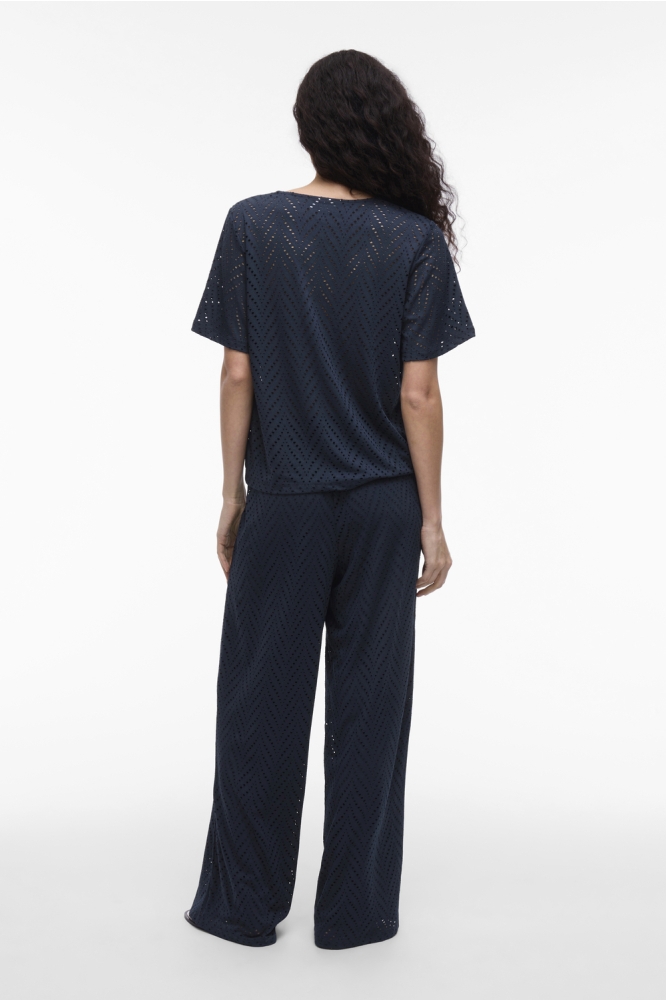 VIDELAIA HW WIDE PANTS/PB 14106628 NAVY BLAZER